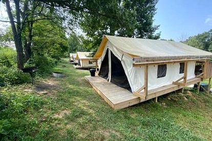 Breathtaking Family Friendly Tented Cabin in Logan, Ohio - glamping.directory