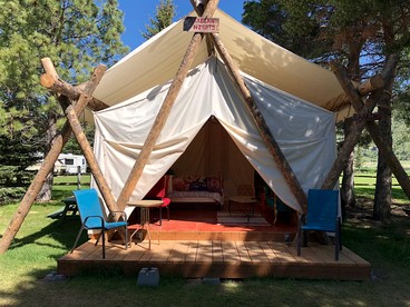 Luxury Safari Tent in Irwin, Idaho near Jackson Hole & Palisades Lake - glamping.directory