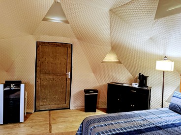 Starlit Geodesic Dome Haven Overlooking a Mountain River in New York’s Catskills - Gilboa, New York - glamping.directory