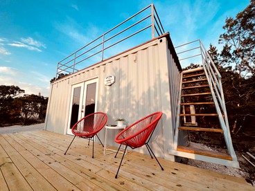 Tiny Container For A Glamping Getaway with Canyon Lake Views Close to Austin, Texas - glamping.directory