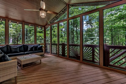 Tranquil Woodland Retreat with Hot Tub and Arcade Games near Black Mountain, NC - Black Mountain, North Carolina - glamping.directory