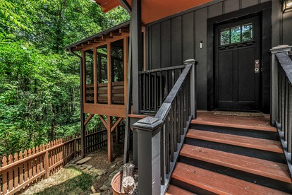 Tranquil Woodland Retreat with Hot Tub and Arcade Games near Black Mountain, NC - Black Mountain, North Carolina - glamping.directory