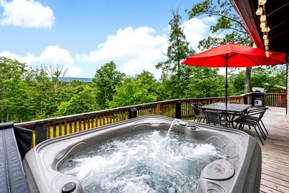 Mountain View Cabin with Hot Tub, Fire Pit and Grill in  Berkeley Springs , WV - Berkeley Springs , West Virginia - glamping.directory