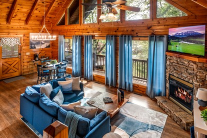 Romantic Smoky Mountain Cabin with Hot Tub, Scenic Views & Game Loft near Pigeon Forge, Tennessee - Pigeon Forge, Tennessee - glamping.directory