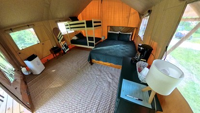 Scenic Glamping Home with Lakeside Marina Access Near Lake Livingston in Point Blank, Texas - Onalaska, Texas - glamping.directory