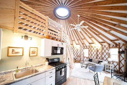 Pet Friendly Yurt with a Shared Sauna House in Northern Wisconsin, Ideal for a Weekend Escape in the Wilderness - Boulder Junction, Wisconsin - glamping.directory