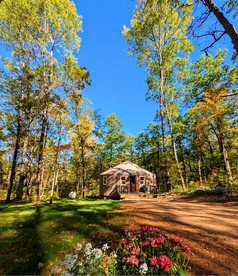 Pet Friendly Yurt with a Shared Sauna House in Northern Wisconsin, Ideal for a Weekend Escape in the Wilderness - Boulder Junction, Wisconsin - glamping.directory