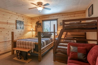 Spacious Rustic Cabin with Hot Tub and Game Loft Near Trails in Island Park, Idaho - Idaho City, Idaho - glamping.directory