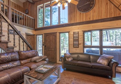 Spacious Rustic Cabin with Hot Tub and Game Loft Near Trails in Island Park, Idaho - Idaho City, Idaho - glamping.directory