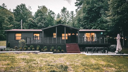 Recently Renovated Cabin with Beautiful Outdoor Living and Fire Pit in NY - glamping.directory