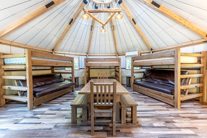 Cozy Woodland Yurt Retreat with Firepit & Kitchenette near Orr, Minnesota - Orr, Minnesota - glamping.directory