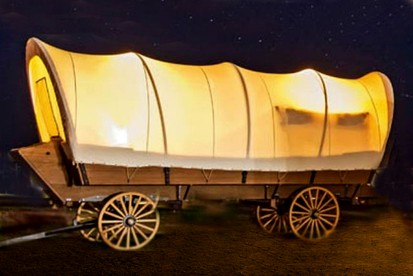 Traditional Pioneer Wagon Caravan Rental for Five near Lake Havasu City - Yucca, Arizona - glamping.directory