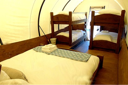 Traditional Pioneer Wagon Caravan Rental for Five near Lake Havasu City - Yucca, Arizona - glamping.directory