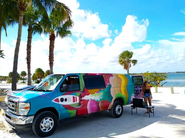 Unique Hand-Painted Campervan Rental near Miami for Florida Road Trip - Hallandale Beach, Florida - glamping.directory