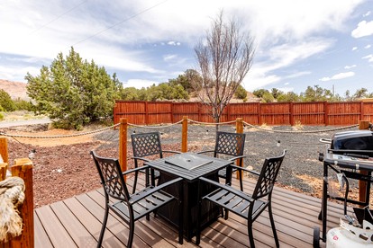 Secluded Bliss: Contemporary Tiny House with Deck in Apple Valley - Apple Valley, Utah - glamping.directory