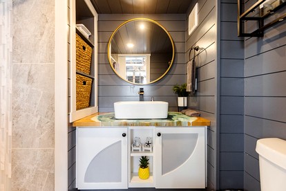 Secluded Bliss: Contemporary Tiny House with Deck in Apple Valley - Apple Valley, Utah - glamping.directory