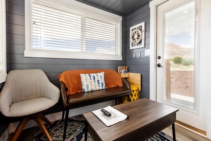 Secluded Bliss: Contemporary Tiny House with Deck in Apple Valley - Apple Valley, Utah - glamping.directory