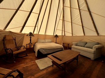 Peaceful, Tented Glamping Tipi with Easy Access to Eastside Glacier National Park in Montana - Browning, Montana - glamping.directory