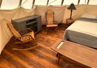 Peaceful, Tented Glamping Tipi with Easy Access to Eastside Glacier National Park in Montana - Browning, Montana - glamping.directory