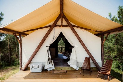 Incredible Safari Tent with Hot-tub, Fire Pit and Sauna in Cadiz, Kentucky - glamping.directory