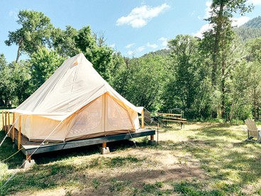 Romantic Getaways near Santa Fe Forest in this Safari Tent Rental in New Mexico - glamping.directory