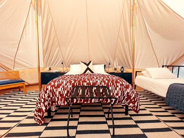 Romantic Getaways near Santa Fe Forest in this Safari Tent Rental in New Mexico - Pecos, New Mexico - glamping.directory