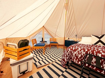 Romantic Getaways near Santa Fe Forest in this Safari Tent Rental in New Mexico - Pecos, New Mexico - glamping.directory
