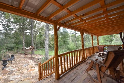Log Cabin with Private Hot Tub for Rural Getaway near Downtown Brenham, Texas - Brenham, Texas - glamping.directory