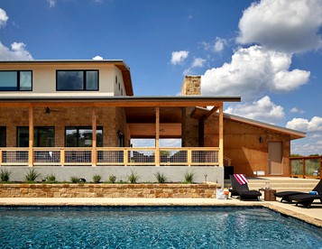 Modern Vacation Rental a Pool on the Blanco River in Wimberley, Texas - Wimberley, Texas - glamping.directory