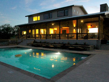 Modern Vacation Rental a Pool on the Blanco River in Wimberley, Texas - Wimberley, Texas - glamping.directory