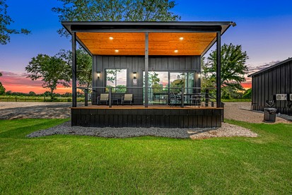 Family-Friendly Tiny Home Resort with Pool, Goats & Pond in Hempstead near Houston - Hempstead, Texas - glamping.directory