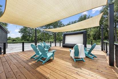 Family-Friendly Tiny Home Resort with Pool, Goats & Pond in Hempstead near Houston - Hempstead, Texas - glamping.directory