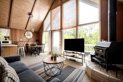 Quiet and Dog-Friendly Cabin with Hot Tub, Fire Pit, Grill, Playset and Amazing Views of Shenandoah Valley - Fun for the Entire Family in Basye, VA - Basye, Virginia - glamping.directory