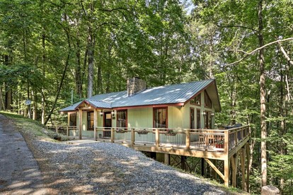 Modern Chic Cabin with Game Room and Hiking Trails in North Carolina - glamping.directory