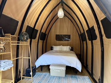 Cozy Luxury Canvas Cabin with Private Fire Pit and Outdoor Grill Near Branchville, South Carolina - Branchville, South Carolina - glamping.directory