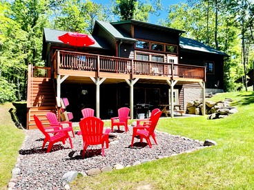 Cozy Lakefront Retreat with Game Room, Outdoor Living and Dock in Wisconsin - glamping.directory