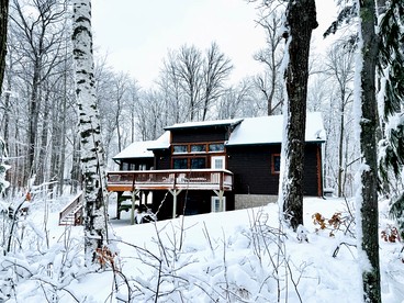 Cozy Lakefront Retreat with Game Room, Outdoor Living and Dock in Wisconsin - Stone Lake, Wisconsin - glamping.directory