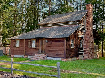 Perfect Couple's or Solo Getaway: 1840s Log Cabin, Claxton, GA - glamping.directory