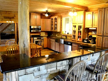 Stately Log Cabin with a Pool for a Group Getaway near Chickamauga, Georgia - Chickamauga, Georgia - glamping.directory