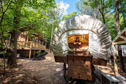 Beautiful Glamping Wagon Great for Outdoor Adventures in Tennessee - Benton, Tennessee - glamping.directory