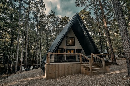 Embrace Nature in this Breathtaking A-frame with Hot-tub in Broken Bow, Oklahoma - Broken Bow, Oklahoma - glamping.directory