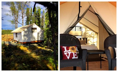 Romantic Tent Getaway for Two with a Private Deck in Soldotna, Alaska - Soldotna, Alaska - glamping.directory