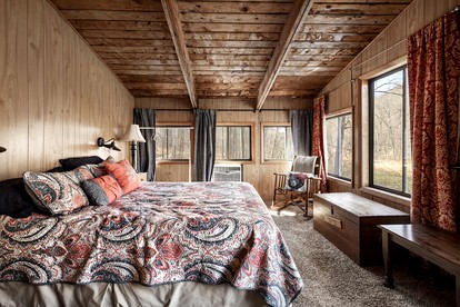 Radiant Riverfront Cabin Sanctuary near Cacapon River in West Virginia - Great Cacapon, West Virginia - glamping.directory