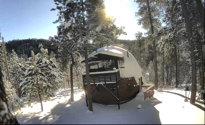 Unique Geodesic Dome Cabin with Incredible Views from the Beautiful Deck Nestled in the Trees of the Black Hills of South Dakota - glamping.directory