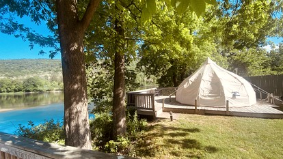 Riverside Bell Tents near Delaware Water Gap for Getaways in Pennsylvania - Shawnee on Delaware , Pennsylvania - glamping.directory