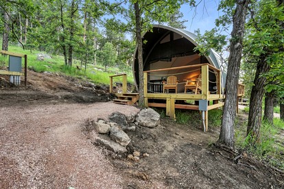 Secluded Boutique Glamping Retreat with Forest Views Near Mount Rushmore, Black Hills SD - Hermosa, South Dakota - glamping.directory