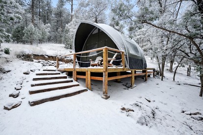 Secluded Boutique Glamping Retreat with Forest Views Near Mount Rushmore, Black Hills SD - Hermosa, South Dakota - glamping.directory