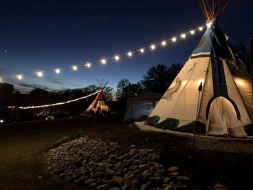 Authentic Sioux-Style Tipi Campground with Shared Kitchen Near Campbellsville and Green River Lake, Kentucky - glamping.directory