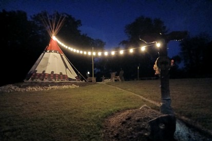 Authentic Sioux-Style Tipi Campground with Shared Kitchen Near Campbellsville and Green River Lake, Kentucky - Campbellsville, Kentucky - glamping.directory