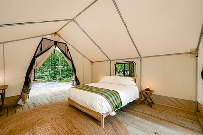Gorgeous Safari Tent in the Lake George Area of the Adirondack Mountains, Perfect for a Family Weekend Away - Corinth, New York - glamping.directory